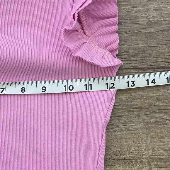 Zara Pink Ribbed Blouse - Picture 5 of 6